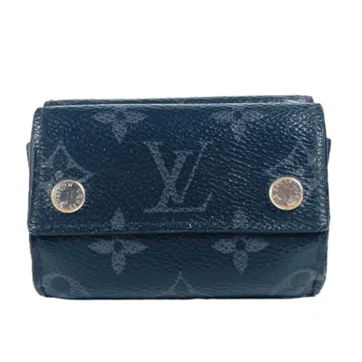 Pre-owned Louis Vuitton Black Monogram Eclipse Wallet (tri-fold) ()