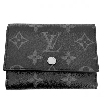 Pre-owned Louis Vuitton Black Monogram Eclipse Wallet (tri-fold) ()