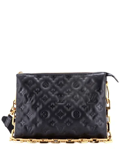 Louis Vuitton Black Monogram Embossed Lambskin Coussin Pm (authentic Pre-  Loved)
