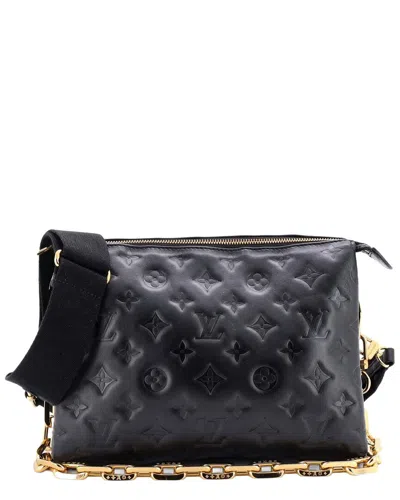 Louis Vuitton Black Monogram Embossed Lambskin Coussin Pm (authentic Pre-  Loved)