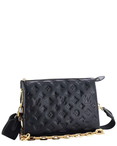 Louis Vuitton Black Monogram Embossed Leather Coussin Bag Pm (authentic Pre-  Loved)