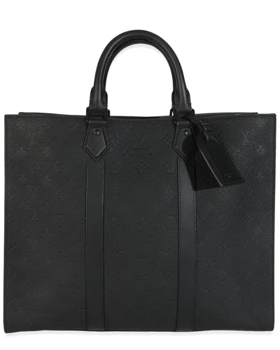 Louis Vuitton Black Monogram Embossed Taurillon Sac Plat 24h (authentic Pre-  Loved)