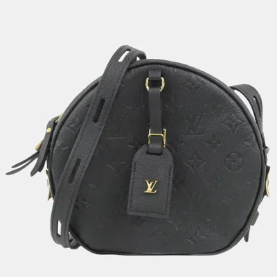 Pre-owned Louis Vuitton Black Monogram Empreinte Boite Chapeau Souple Mm Shoulder Bag