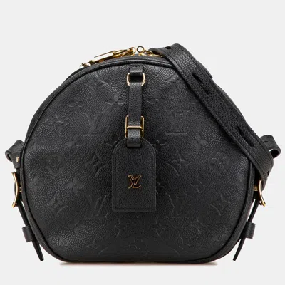 Pre-owned Louis Vuitton Black Monogram Empreinte Boite Chapeaux Souple Mm