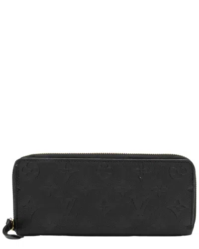 Louis Vuitton Black Monogram Empreinte Clemence Wallet