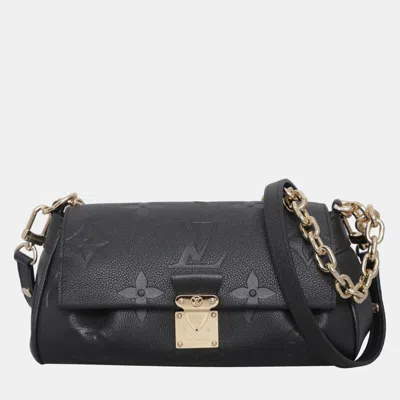 Pre-owned Louis Vuitton Black Monogram Empreinte Favorite Shoulder Bag
