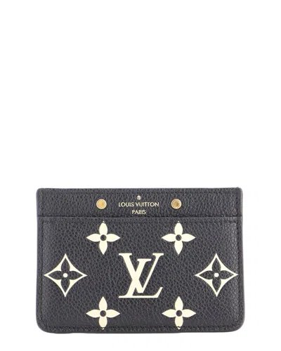 Pre-owned Louis Vuitton Black Monogram Empreinte Giant Card Holder Bicolor (authentic  Pre-loved)