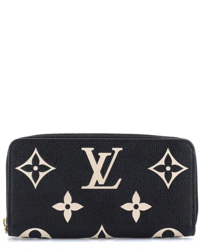 Pre-owned Louis Vuitton Black Monogram Empreinte Giant Zippy Wallet Bicolor (authentic  Pre-loved)