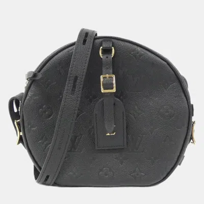 Pre-owned Louis Vuitton Black Monogram Empreinte Leather Boite Chapeau Souple Mm Shoulder Bag