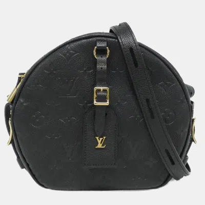 Pre-owned Louis Vuitton Black Monogram Empreinte Leather Boite Chapeau Souple Mm Shoulder Bag