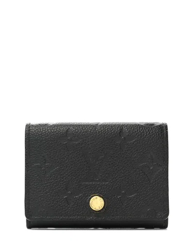 Pre-owned Louis Vuitton Black Monogram Empreinte Leather Business Card Holder (authentic  )