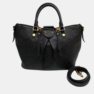 Pre-owned Louis Vuitton Black Monogram Empreinte Leather Mazarine Pm Tote Bag