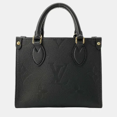 Pre-owned Louis Vuitton Black Monogram Empreinte Leather Onthego Bb Bag