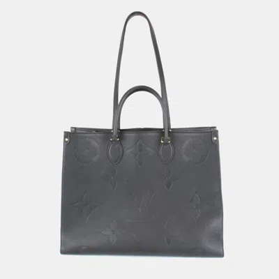 Pre-owned Louis Vuitton Black Monogram Empreinte Leather Onthego Gm Tote Bag