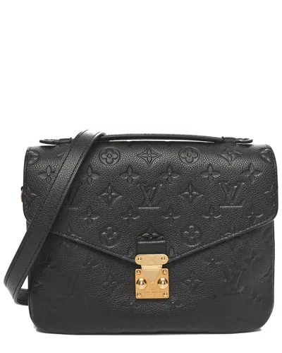 Pre-owned Louis Vuitton Black Monogram Empreinte Leather Pochette Metis (authentic Pre-  Loved)