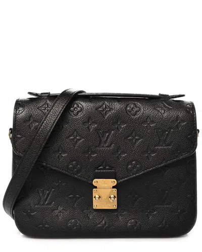 Pre-owned Louis Vuitton Black Monogram Empreinte Leather Pochette Metis (authentic Pre-  Loved)