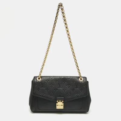 Pre-owned Louis Vuitton Black Monogram Empreinte Leather Saint Germain Pm Bag