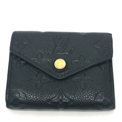 Pre-owned Louis Vuitton Black Monogram Empreinte Leather Wallet (tri-fold) ()
