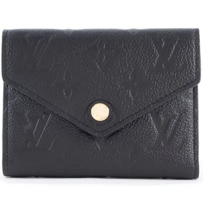 Pre-owned Louis Vuitton Black Monogram Empreinte Leather Wallet (tri-fold) ()