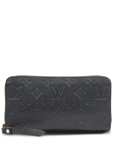Pre-owned Louis Vuitton Black Monogram Empreinte Leather Zippy Wallet (authentic Pre-  Loved)