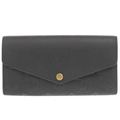 Pre-owned Louis Vuitton Black Monogram Empreinte Long Wallet (bi-fold) ()