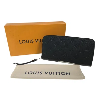Pre-owned Louis Vuitton Black Monogram Empreinte Long Wallet (bi-fold) ()
