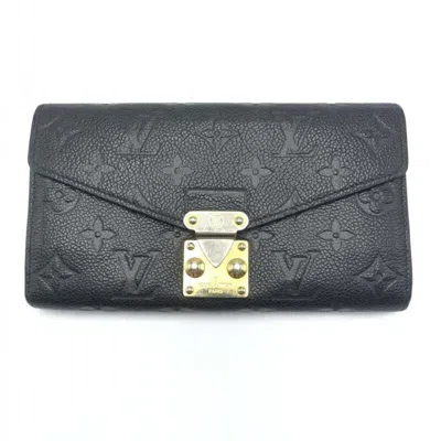 Pre-owned Louis Vuitton Black Monogram Empreinte Long Wallet (bi-fold) ()