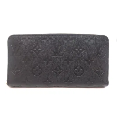 Pre-owned Louis Vuitton Black Monogram Empreinte Long Wallet (bi-fold) ()