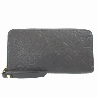 Pre-owned Louis Vuitton Black Monogram Empreinte Long Wallet (bi-fold) ()