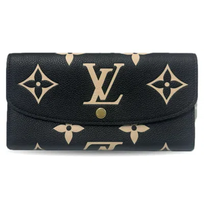 Pre-owned Louis Vuitton Black Monogram Empreinte Long Wallet (bi-fold) ()