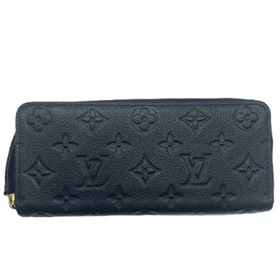 Pre-owned Louis Vuitton Black Monogram Empreinte Long Wallet (bi-fold) ()