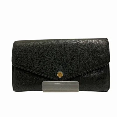 Pre-owned Louis Vuitton Black Monogram Empreinte Long Wallet (bi-fold) ()