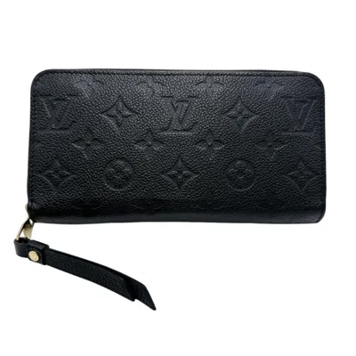 Pre-owned Louis Vuitton Black Monogram Empreinte Long Wallet (bi-fold) ()