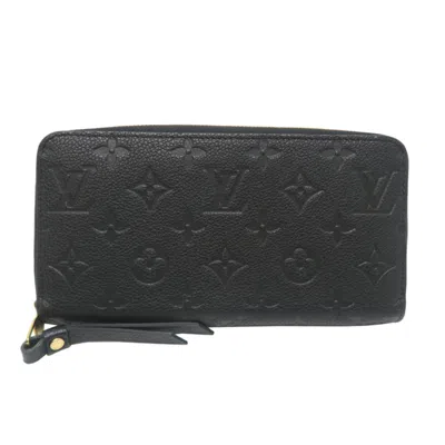 Pre-owned Louis Vuitton Black Monogram Empreinte Long Wallet (bi-fold) ()