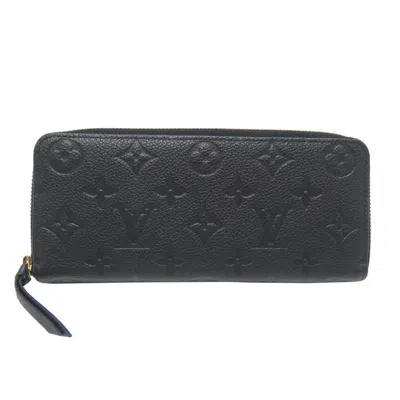 Pre-owned Louis Vuitton Black Monogram Empreinte Long Wallet (bi-fold) ()
