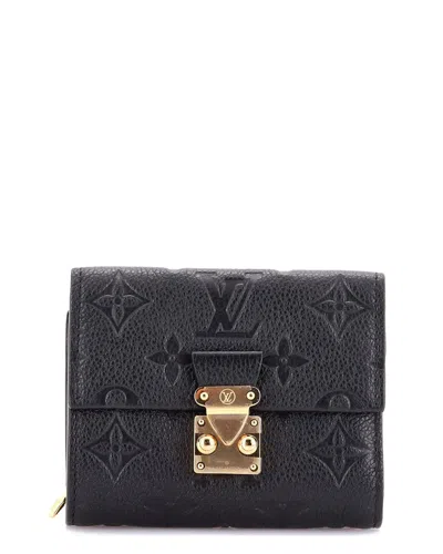 Pre-owned Louis Vuitton Black Monogram Empreinte Metis Wallet Compact (authentic Pre-  Loved)