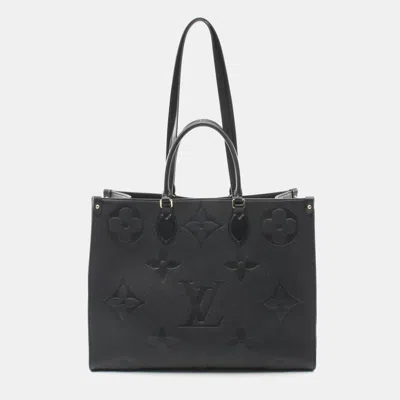 Pre-owned Louis Vuitton Black Monogram Empreinte Onthego Gm Tote Bag