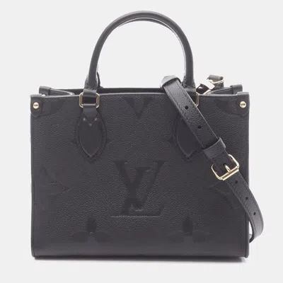 Pre-owned Louis Vuitton Black Monogram Empreinte Onthego Pm