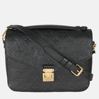Pre-owned Louis Vuitton Black Monogram Empreinte Pochette Metis