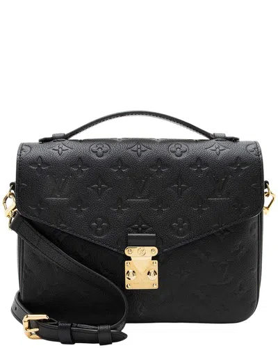 Pre-owned Louis Vuitton Black Monogram Empreinte Pochette Metis