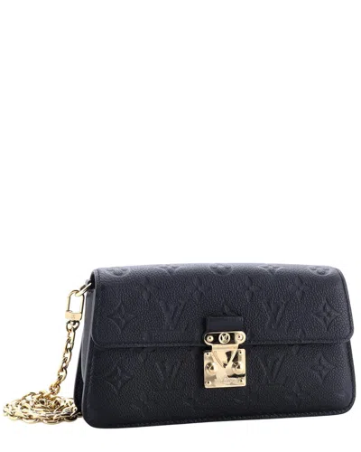 Pre-owned Louis Vuitton Black Monogram Empreinte Pochette Metis (authentic Pre-loved)