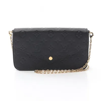 Pre-owned Louis Vuitton Black Monogram Empreinte Pochette Pouch Shoulder Bag ()