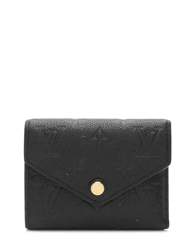 Pre-owned Louis Vuitton Black Monogram Empreinte Victorine Wallet (authentic Pre-loved)