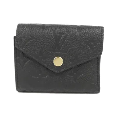 Pre-owned Louis Vuitton Black Monogram Empreinte Wallet (tri-fold) ()