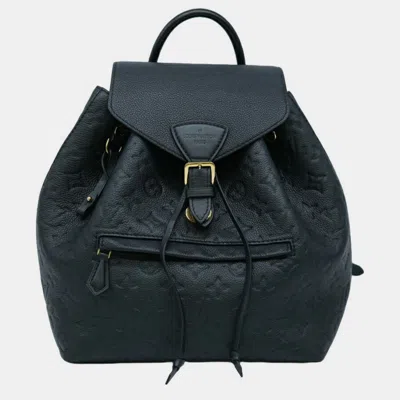 Pre-owned Louis Vuitton Black Monogram Empriente Leather Montsouris Pm Backpack