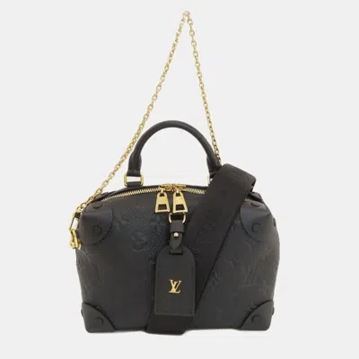 Pre-owned Louis Vuitton Black Monogram Empriente Leather Petite Malle Souple Shoulder Bag