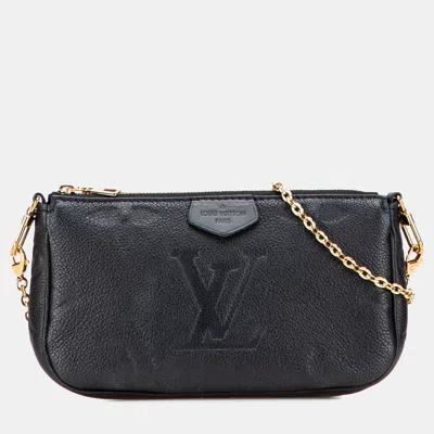 Pre-owned Louis Vuitton Black Monogram Giant Empreinte Multi Pochette Accessoires Pouch