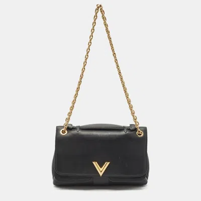Pre-owned Louis Vuitton Black Monogram Leather Very Chain Bag