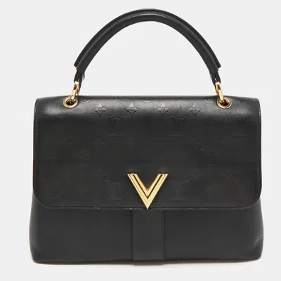 Pre-owned Louis Vuitton Black Monogram Leather Very One Handle Bag