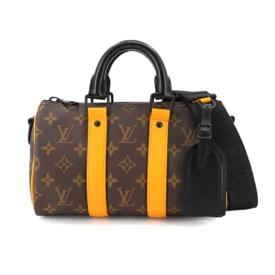 Pre-owned Louis Vuitton Black Monogram Macassar Saffron Monogram Leather Shoulder Bag ()
